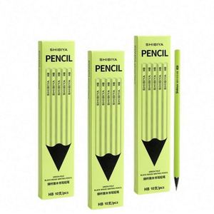Lápiz de Madera Negra con Cuerpo Verde, Lápices Promocionales para Niños, Lápices Premium en Caja al por Mayor con Logotipo Personalizado para Escuelas - Product Image 6