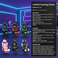 Chaise de jeu en cuir AOR avec fonction inclinable, pivotant à 360° et réglable en hauteur, design industriel pour bureau à domicile