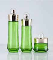 Ensemble de flacons et pots cosmétiques en verre écologiques, forme bulbe, vides, pour crème et lotion, 30g, 50g, 40ml, 100ml, 120ml