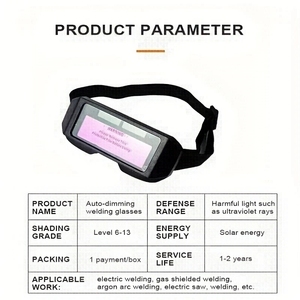 Lunettes de soudage solaires à atténuation automatique avec variateur d'intensité réglable, lunettes de soudeur à 2 capteurs pour TIG MIG MMA Plasma - Product Image 5