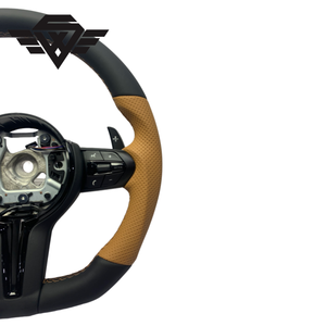 Volante Deportivo Personalizado de Fábrica, Completamente en Cuero, Compatible con <span class=keywords><strong>BMW</strong></span> M3 M5 M6 F20 F10 G38 E90 <span class=keywords><strong>320</strong></span>, Calidad Superior - Product Image 3