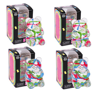 Jouet Squishy BT Kawaii Ours Dessiné à la Main en Maltose, Super Doux, à Rebond Lent, Transparent, Anti-Stress, Jouet à Presser pour Adultes - Product Image 5