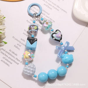 Nuevo lindo corazón pintado a mano acrílico llavero colgante estilo fresco arroz cuenta accesorios auricular funda Decoración - Product Image 6