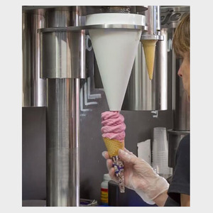 뉴질랜드 뜨거운 판매 진짜 과일 아이스크림 믹서기 소용돌이 냉동고 공장 재료-요구르트 견과류 밀크 워터 초콜릿 - Product Image 1