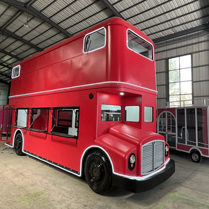 Camion de restauration mobile <span class=keywords><strong>en</strong></span> forme de <span class=keywords><strong>bus</strong></span> londonien à deux étages, style rétro rouge, pour la vente de nourriture de rue - Product Image 5