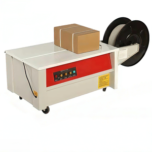 Máquina flejadora de cajas de doble motor con banda PP/PET de plataforma alta/baja para embalaje de cartón, libros y papel - Product Image 1