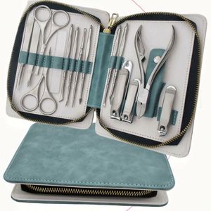 Estuche <span class=keywords><strong>de</strong></span> viaje con marco metálico y estampado <span class=keywords><strong>de</strong></span> leopardo, juego <span class=keywords><strong>de</strong></span> <span class=keywords><strong>manicura</strong></span> y pedicura <span class=keywords><strong>de</strong></span> 9 piezas <span class=keywords><strong>para</strong></span> mujer, marca privada, polvo suelto. - Product Image 3