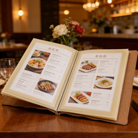 Buku Menu Kulit Kustom, Cetak Resep, Pembuatan Menu, Sisipan Daftar Wine, Daftar Harga, Menu Klip Lepas