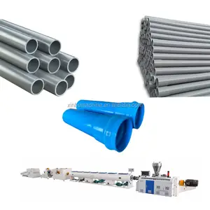 Venta de fábrica personalizar diámetro plástico PVC tubo extrusora línea de producción que hace la máquina PVC tubo de agua máquina cortadora