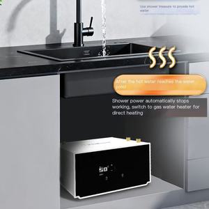 Sistema de Ducha de Plástico con Ahorro de Energía, Calentador de Agua Eléctrico Instantáneo de 12L/Min, Agua Caliente Continua, <span class=keywords><strong>Temporizador</strong></span> Inteligente, Manual, <span class=keywords><strong>para</strong></span> el Hogar - Product Image 5