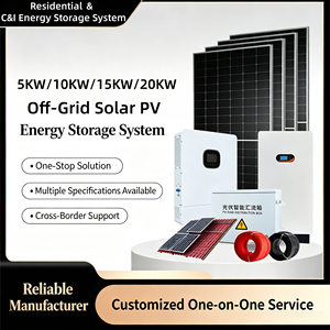 ชุดระบบพลังงานแสงอาทิตย์แบบออฟกริดครบชุด 5kW-20kW พร้อม MPPT แผงโซลาร์เซลล์โพลีคริสตัลไลน์ แบตเตอรี่ลิเธียม สำหรับบ้านแบบออฟกริด 5-20kw 5-2 - Product Image 1