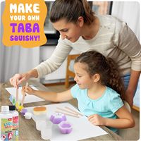 Taba Squishy Kit Kit Squishy en caoutchouc avec Kit Squishy FuFu guidé avec moule Flocage Poudre Soulagement du stress Divertissement