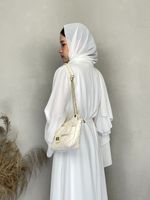 Abaya ouverte traditionnelle de Dubaï à manches longues manteau modeste pour femme léger et respirant pour un usage quotidien