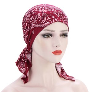 Chemo Head Wraps pour femmes imprimé fleuri Turban Beanie chapeau élastique Cancer chapeaux <span class=keywords><strong>Bonnet</strong></span> tête revêtements perte de cheveux <span class=keywords><strong>chimio</strong></span> sommeil casquette - Product Image 2