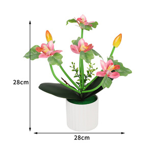 Orquídea Phalaenopsis Artificial en Maceta de 28 cm de Yiwu Datuo Florist, Planta Decorativa de Interior, Flores en Tonos Verde, Blanco Leche, Rosa y Amarillo - Product Image 5