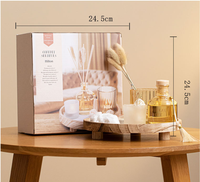 Set Lilin Aroma Terlaris dari Pabrik, Tahan Suhu Tinggi, Lilin Tanpa Api dengan Efek Bayangan Cahaya
