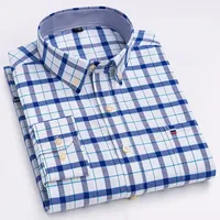 Baru dalam kategori Plus Size 7XL, Kemeja Lengan Panjang 100% Katun Broadcloth untuk Pria, Slim Fit Kasual Musim Semi, Gaya Korea