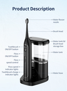 <span class=keywords><strong>Brosse</strong></span> à dents à propulsion sonique et jet d'eau Flosser Combo Countertop Oral Irrigator <span class=keywords><strong>Brosse</strong></span> à dents électrique avec <span class=keywords><strong>hydropulseur</strong></span> - Product Image 5