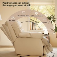 Fauteuil de jeu inclinable de première classe, fauteuil pliable en tissu avec pieds en métal pour le salon, le loisir à domicile