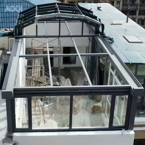 Villa in alluminio di fascia alta con struttura in vetro con struttura in alluminio e Design moderno con chiusura di apertura/chiusura mobile presenta una vita orientata al sole - Product Image 3