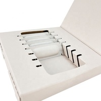 Boîte d'emballage personnalisée avec logo, avec séparateur, pliable, en forme de livre, en carton, pour échantillons de soins de la peau