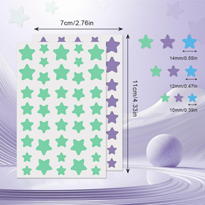 Pansements Hydrocolloïdes Personnalisables pour l'Acné, Pansements Colorés pour Blessures, Autocollants Étoiles Personnalisés, Patchs Anti-Boutons - Product Image 2