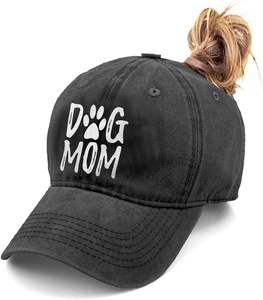 Casquettes d'alpinisme en cours d'exécution personnalisées unisexe chien maman Vintage jean casquette de Baseball réglable coton Denim papa chapeau brodé - Product Image 6