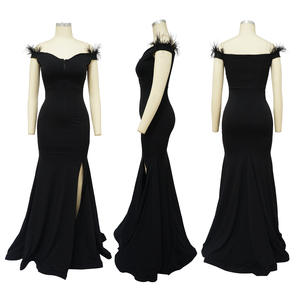 Abiti da sera con scollo a V abiti da sposa senza maniche abiti da ballo - Product Image 5