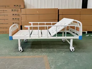 Factory Selling Directly Steel Frame Double Manual Medical Equipments 2 Cranks Hospital Bed