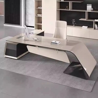 Bureau de direction en forme de L de qualité supérieure, dernier modèle, durable, en bois, convertible, pour PDG, directeur