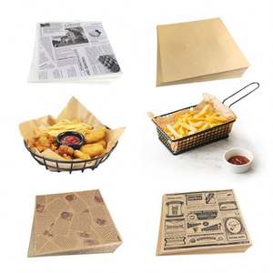 Customized Printed Logo and Size Food Safe Grade Burger <b>Paper</b> Greaseproof Wrapping Wax Coated <b>Paper</b> - Product Image 1