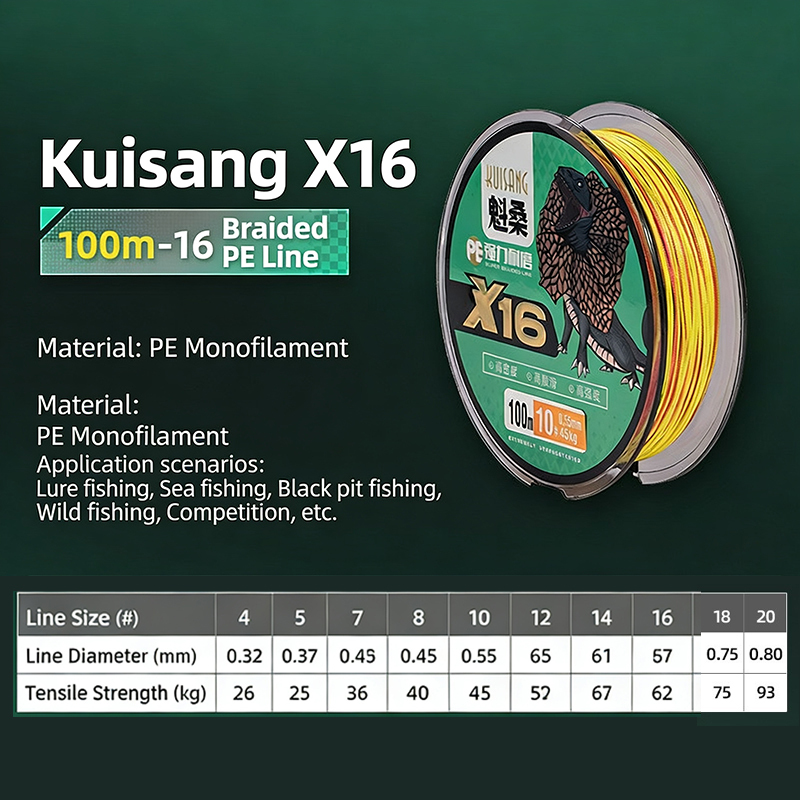 multicolored x16 100m
