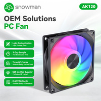 Ventilador de CPU SNOWMAN AK120-ARGB-WH de 120 mm, Ventilador de Radiador Premium, Ventilador de Radiador de Ajuste Directo para Procesador
