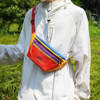 Sac de poitrine décontracté et tendance, imperméable, multi-poches, avec sangle réglable, sac banane de sport d'extérieur, sac à bandoulière portable, sac bandoulière