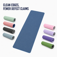 Tapis de Pilates rectangulaire en TPE résistant à l'usure avec manchon en papier kraft personnalisé ODM pour chaînes de magasins et fabricants en gros