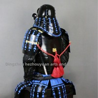 Armure de samouraï japonaise en fer, objets décoratifs portables, artisanat Feng Shui, articles de protection domestique, accessoires de cinéma/télévision, boîte en bois