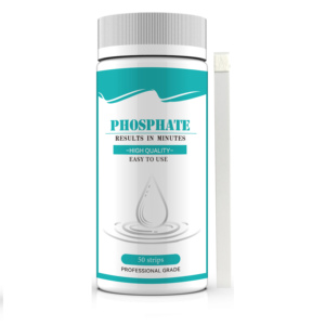 Bandelettes de <span class=keywords><strong>test</strong></span> de <span class=keywords><strong>phosphate</strong></span> en plastique de haute qualité Appareil d'examen de l'acuité visuelle manuelle pour les tests de qualité de l'eau de <span class=keywords><strong>piscine</strong></span> et d'aquarium - Product Image 1