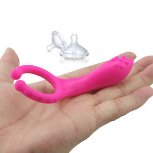Vibratie Borstclip Tepel Massage <span class=keywords><strong>Tease</strong></span> Clitoris Klem Schok Voorspel Volwassen Siliconen Haan <span class=keywords><strong>Ring</strong></span> Seksspeeltjes Voor Paar Vibrator - Product Image 4