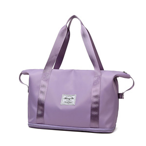 Borsa sportiva da viaggio grande Oxford impermeabile alla moda borsa da palestra con Logo personalizzato rosa da donna borsa da viaggio per donna - Product Image 1