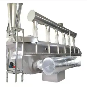 Continuous Flow Salt Granule Sugar Vibrating Fluidized Bed Dryer Customized Alum Vibrating Fluidized Bed Dryer