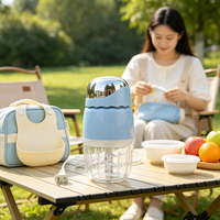 Mini-hachoir électrique portable pour aliments pour bébés, 8 lames aiguisées, mixeur domestique pour bébés, facile à nettoyer, machine de préparation des aliments pour nourrissons