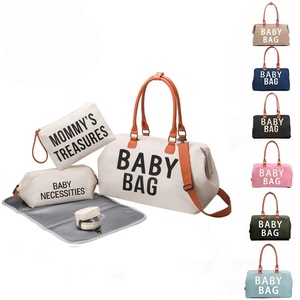 Tùy chỉnh 3 pcs bé không thấm nước tã Túi thiết lập đa chức năng xác ướp mẹ Tote Túi dây đeo vai cho du lịch Polyester - Product Image 1