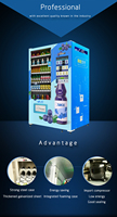 Distributeur automatique combiné personnalisable avec SDK pour la vente au détail et les centres commerciaux, construction en acier pour aliments et boissons