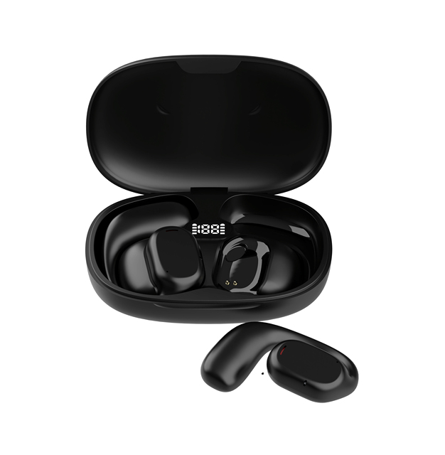 ANC TWS Semi-in-ear Earbuds with Digital LED Display Touch Control for 5.0 5-10 Hours Battery Life IPX-4 Waterproof