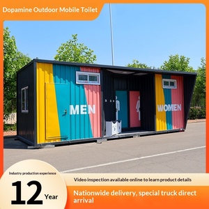 Toilettes mobiles intégrées avec douche pour zone touristique, toilettes écologiques finies. Pour le commerce international, veuillez contacter M. Yao. - Product Image 1
