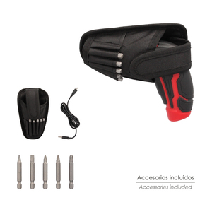 Cacciavite 4V con LED, custodia e 5 punte per cacciavite, batteria ricaricabile USB - Product Image 4
