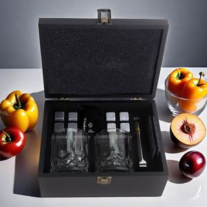 Utensilios para Whisky y Vino en Oferta, Caja de Madera Negra Creativa para Copas de Vino, Caja de Regalo de Fábrica, Venta al por Mayor para el Hogar - Product Image 4