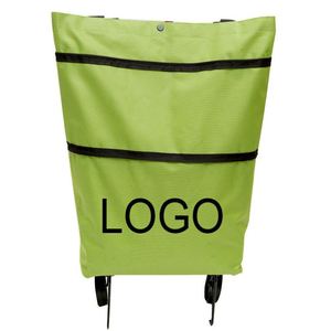 Mochila Impermeable con Logotipo Personalizado, Bolsa de Hombro Plegable de Viaje, Carrito de Compras con Ruedas, Resistente y de Gran Capacidad, para Picnic - Product Image 1