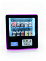 Distributeur automatique intelligent avec éclairage mural mini RGB, armoire de libre-service 24h/24 à 10 compartiments pour petits articles