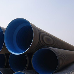 Directo de fábrica Culvert 250mm Drenaje de plástico 300mm 1800mm Pe 6 pulgadas 800mm Drenaje de gran diámetro Hdpe <span class=keywords><strong>Tubo</strong></span> <span class=keywords><strong>corrugado</strong></span> de doble pared - Product Image 1